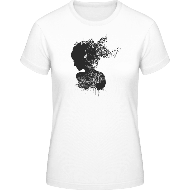 Music Silhouette Frauen T-Shirt contain pic