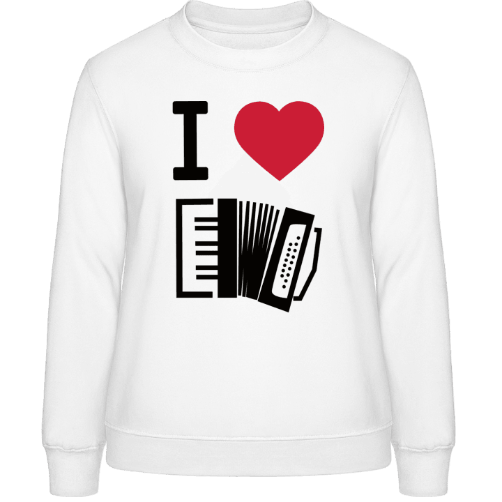 I Heart Accordion Music Frauen Sweatshirt contain pic