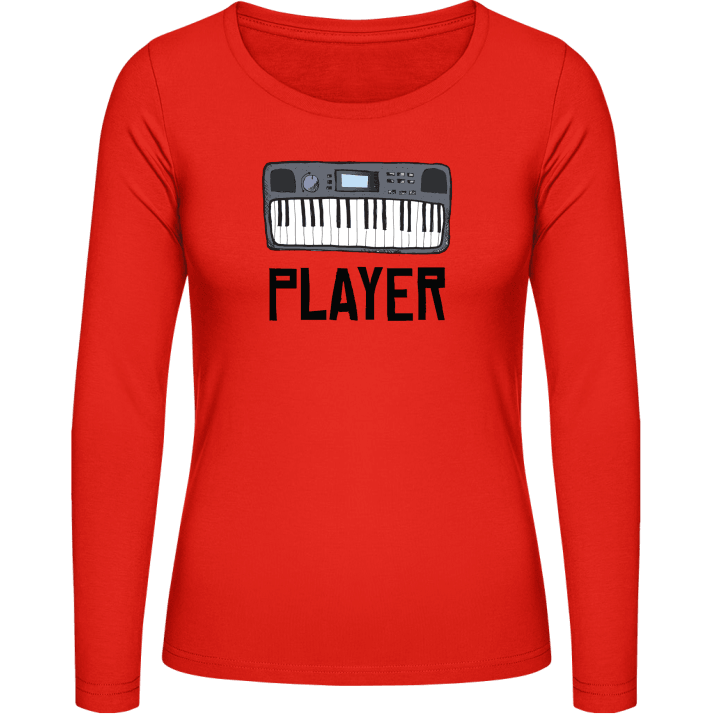 Keyboard Player Illustration Langermet skjorte for kvinner contain pic