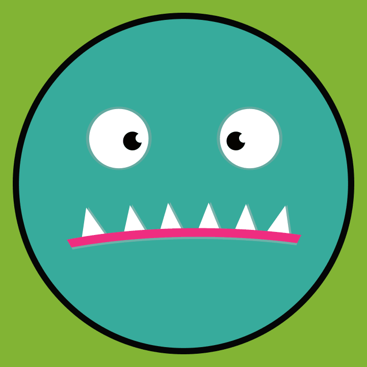Monster Smiley Face T-shirt à manches longues 0 image