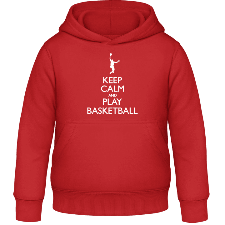 Keep Calm and Play Basketball Felpa con cappuccio per bambini contain pic