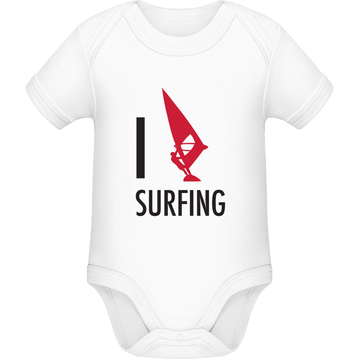 I Love Windsurfing Baby romperdress contain pic