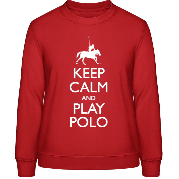 Keep Calm And Play Polo Frauen Sweatshirt contain pic