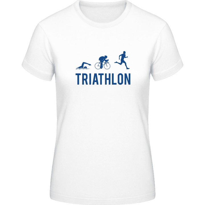 Triathlon Silhouette Frauen T-Shirt contain pic