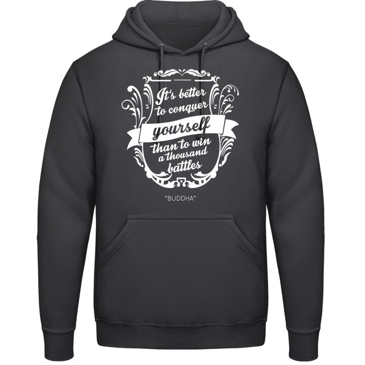 Conquer Yourself Buddha Hoodie contain pic