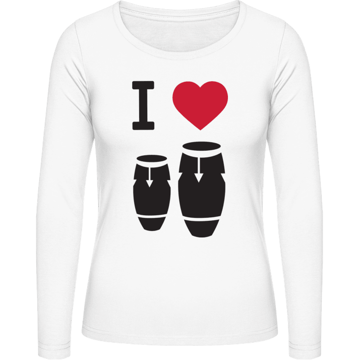 I Heart Percussion Vrouwen Lange Mouw Shirt contain pic