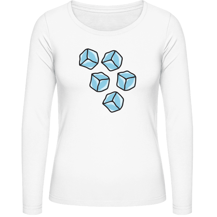 Ice Cubes Illustration Vrouwen Lange Mouw Shirt contain pic