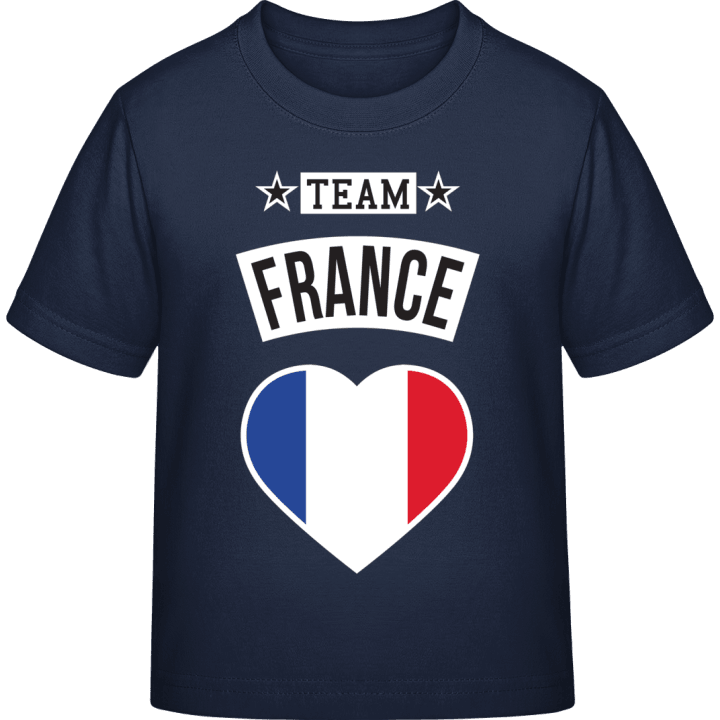 Team France Heart T-skjorte for barn contain pic