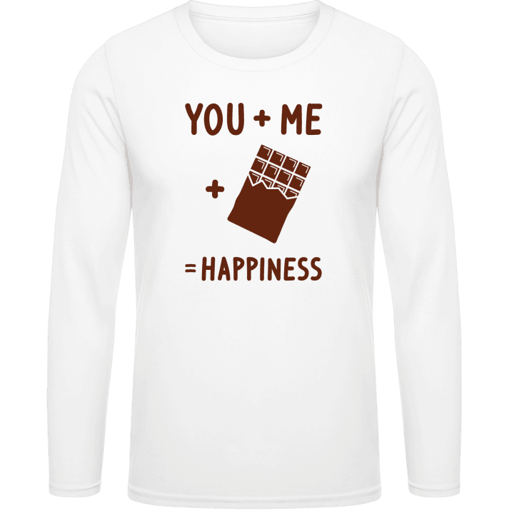 You + Me + Chocolat= Happiness Camicia a maniche lunghe contain pic