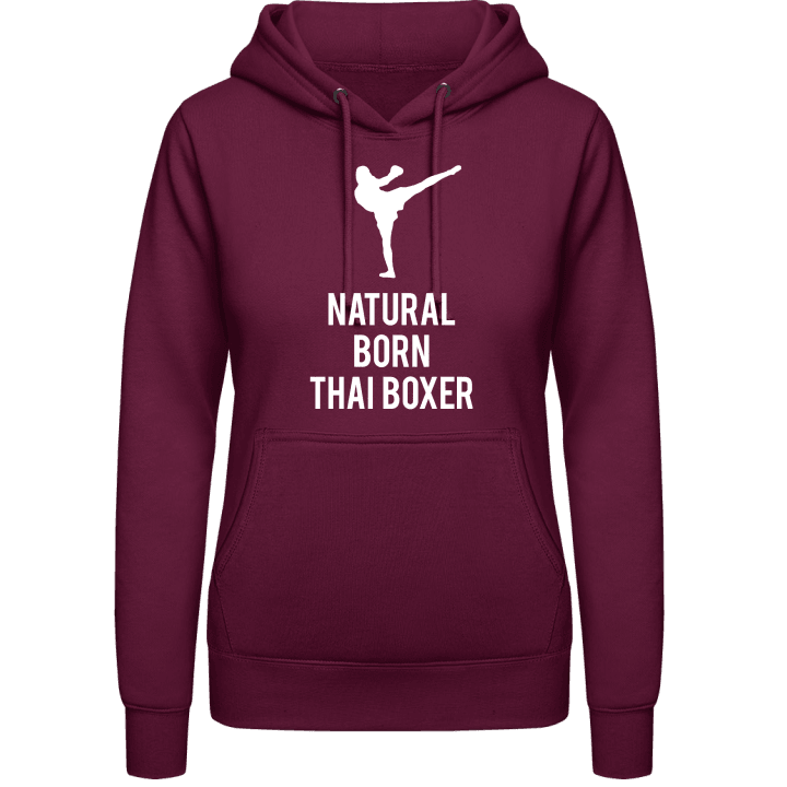Natural Born Thai Boxer Hoodie för kvinnor contain pic