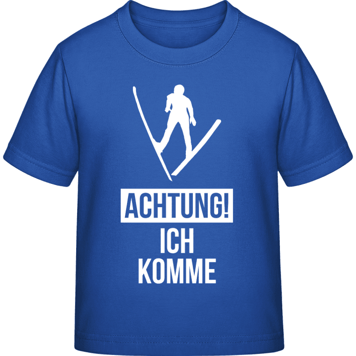 Achtung ich komme Skisprung T-shirt för barn contain pic