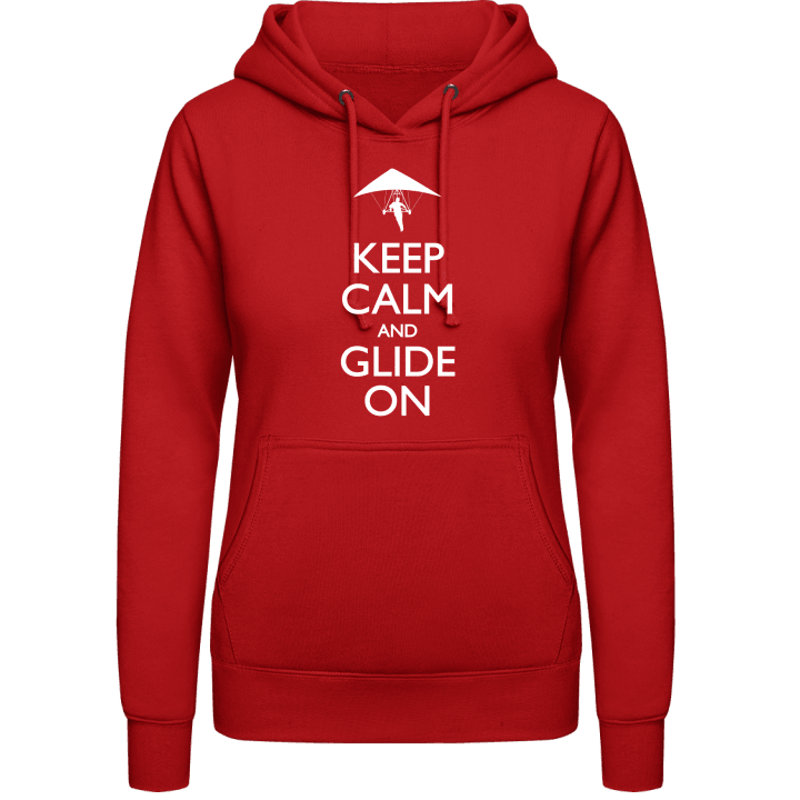 Keep Calm And Glide On Hang Gliding Hoodie för kvinnor contain pic