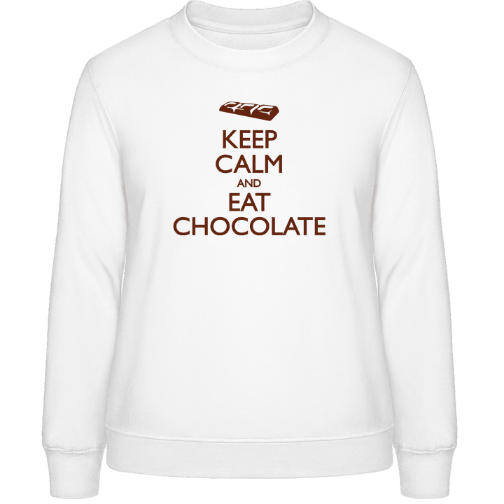 Keep calm and eat Chocolate Sweatshirt för kvinnor contain pic