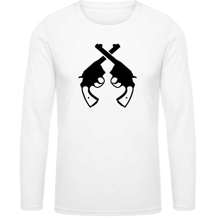 Crossed Pistols Western Style T-shirt à manches longues contain pic