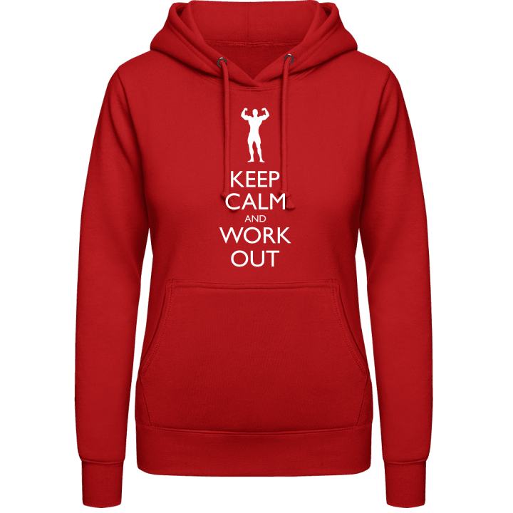 Keep Calm and Work Out Sudadera con capucha para mujer contain pic
