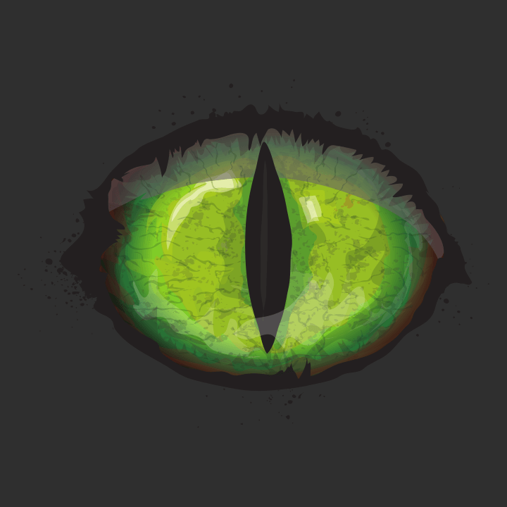 Scary Green Monster Eye T-shirt för kvinnor 0 image