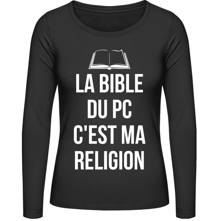 La Bible du pc c'est ma religion Langermet skjorte for kvinner contain pic