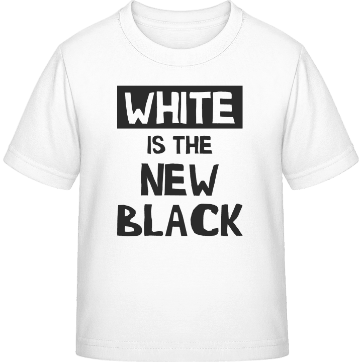 White Is The New Black Slogan T-skjorte for barn 0 image