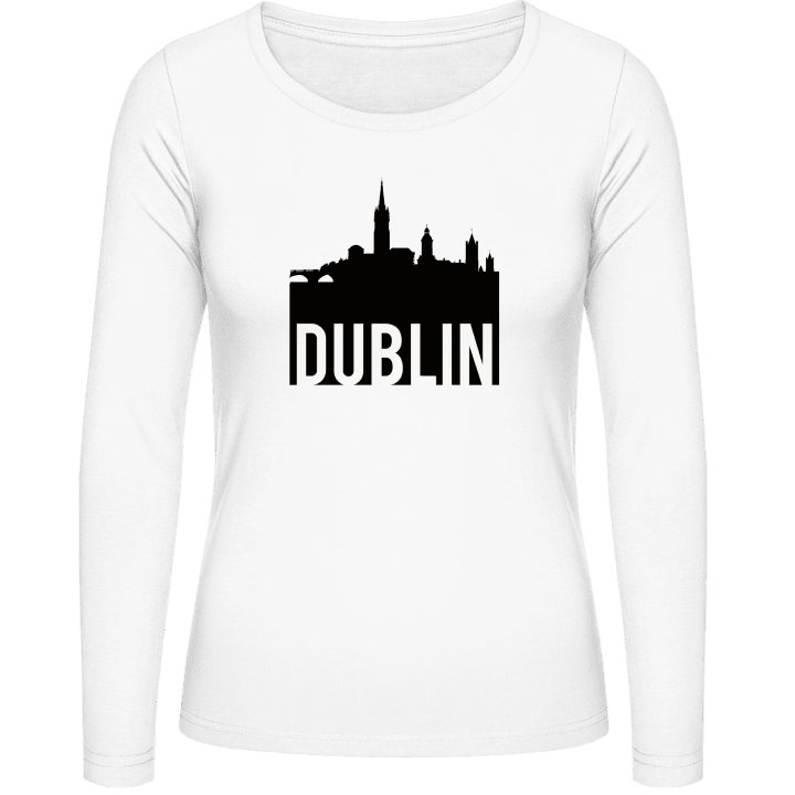 Dublin Skyline Kvinnor långärmad skjorta contain pic