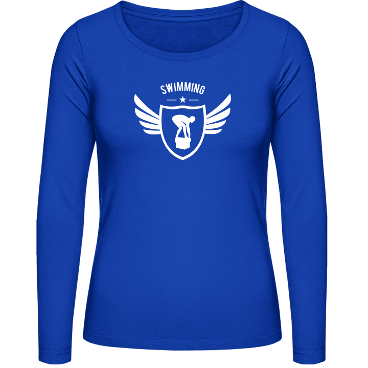 Swimming Winged Vrouwen Lange Mouw Shirt contain pic
