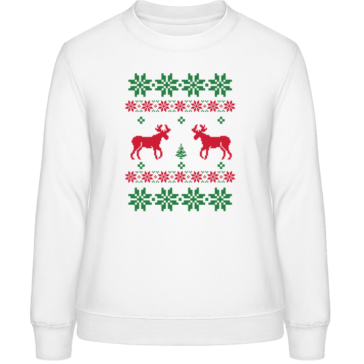 Winter Pattern Deer Frauen Sweatshirt 0 image