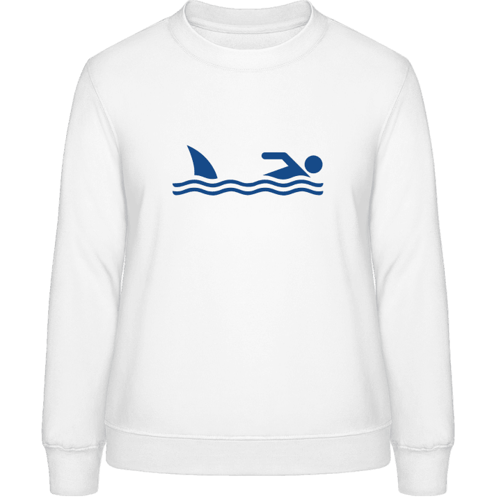 Shark And Swimmer Women Sweatshirt 0 image