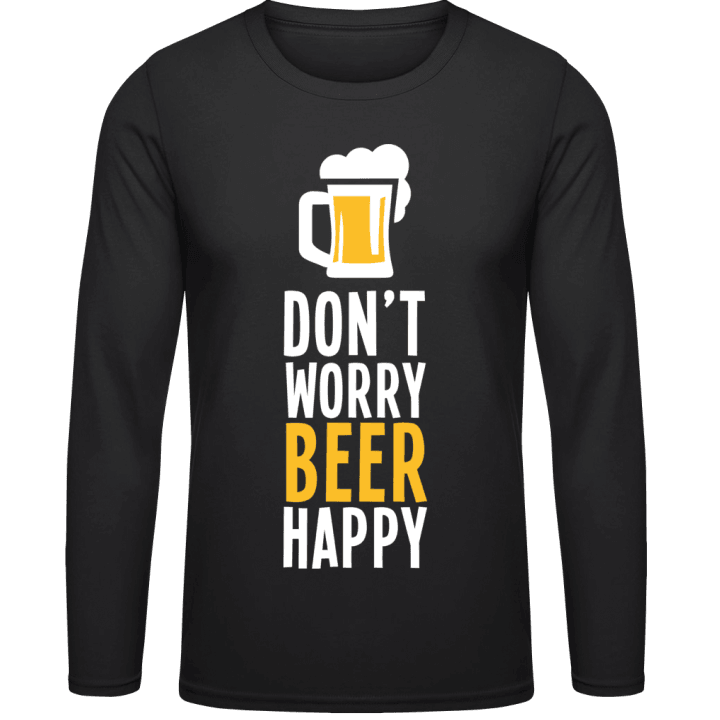 Don't Worry Beer Happy Langermet skjorte contain pic