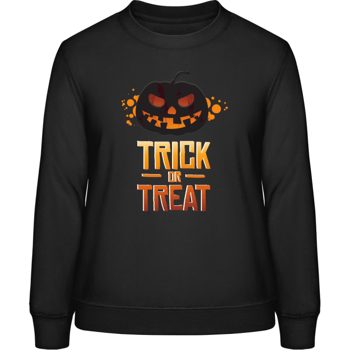 Black Pumpkin Trick Or Treat Women Sweatshirt 0 image
