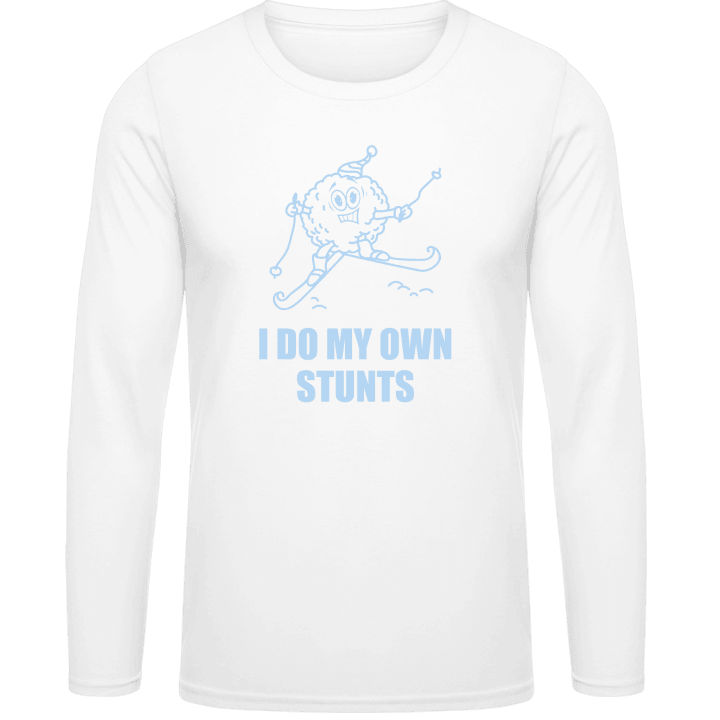 I Do My Own Skiing Stunts T-shirt à manches longues contain pic