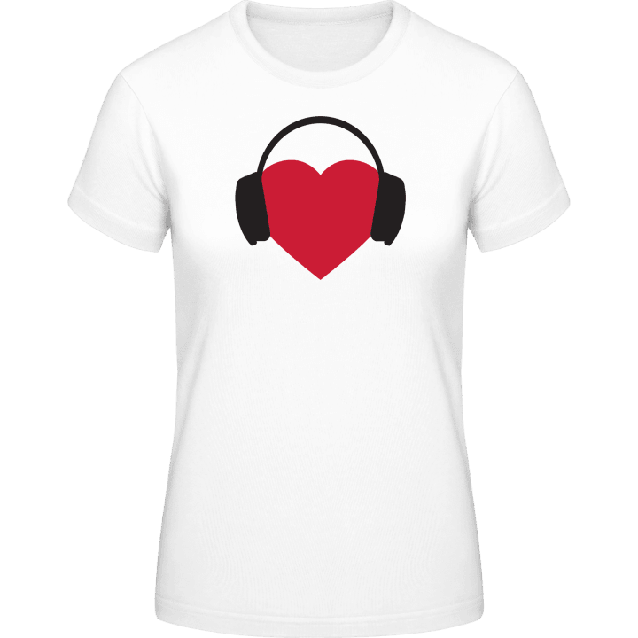 Heart With Headphones Vrouwen T-shirt 0 image