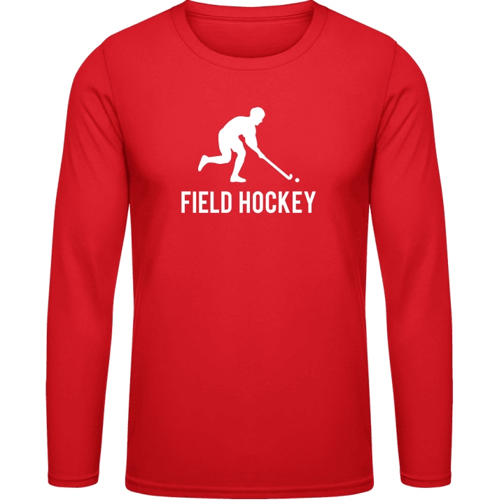 Field Hockey Silhouette Shirt met lange mouwen contain pic