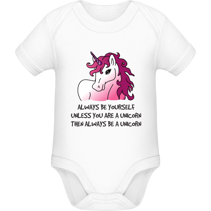 Always Be Yourself Unicorn Baby Strampler contain pic