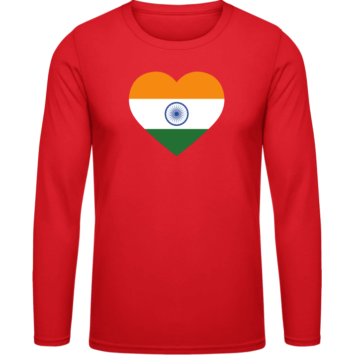 India Heart Flag Langarmshirt contain pic