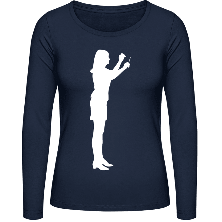 Female Conductor Vrouwen Lange Mouw Shirt contain pic