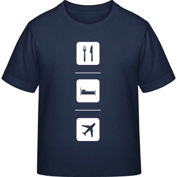 Eat Sleep Fly T-shirt pour enfants contain pic