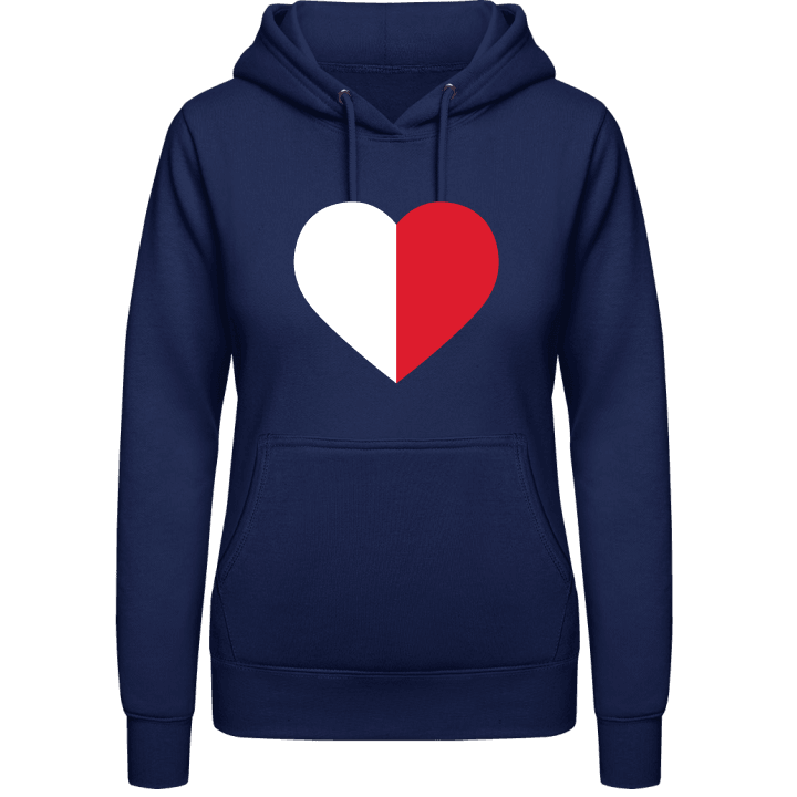 Malta Heart Flag Vrouwen Hoodie contain pic