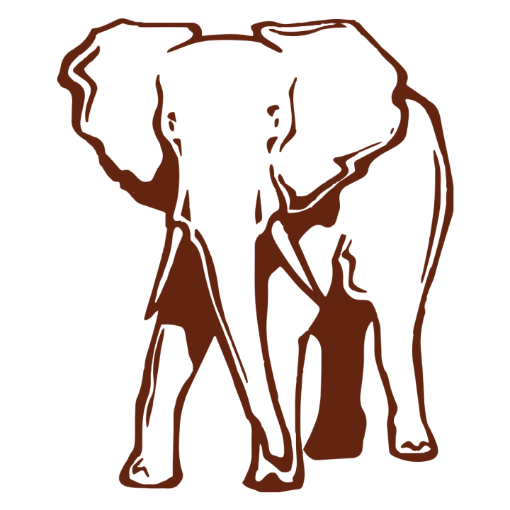 Elephant Outline T-shirt à manches longues pour femmes 0 image
