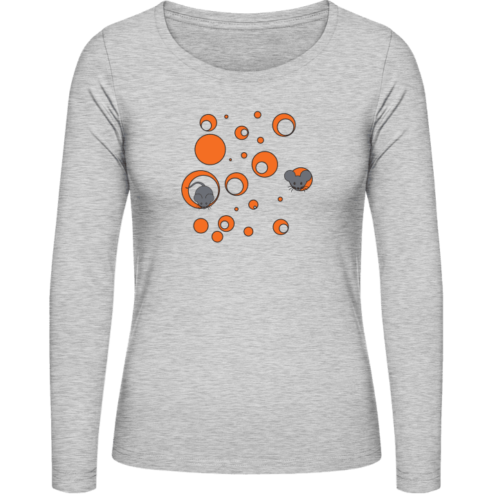 Cheese Effect Vrouwen Lange Mouw Shirt contain pic
