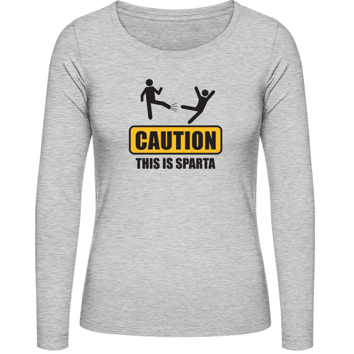 Caution This Is Sparta Langærmet skjorte til kvinder 0 image