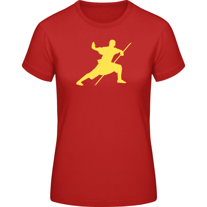 Kung Fu Silhouette T-skjorte for kvinner contain pic