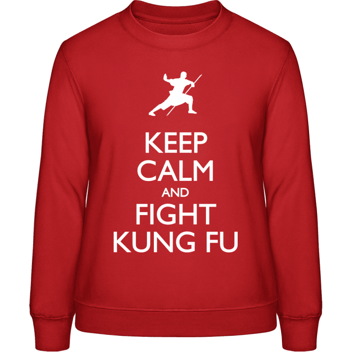 Keep Calm And Fight Kung Fu Sweatshirt för kvinnor contain pic