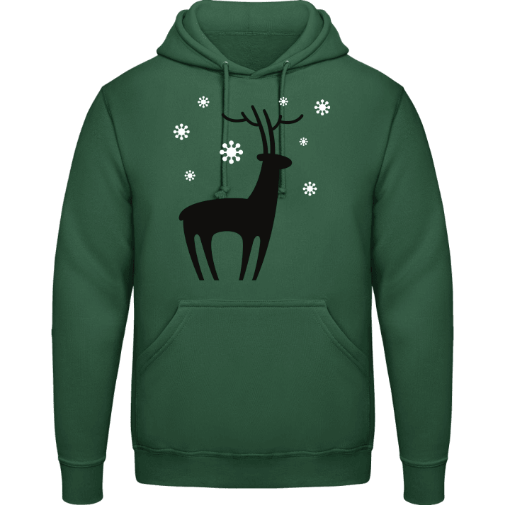 Xmas Deer with Snow Sudadera con capucha 0 image