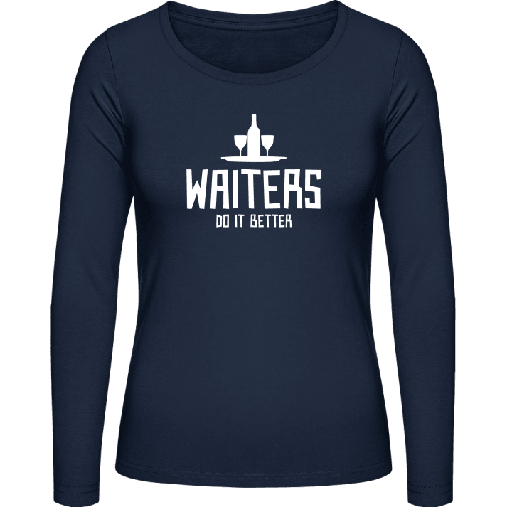 Waiters Do It Better T-shirt à manches longues pour femmes contain pic