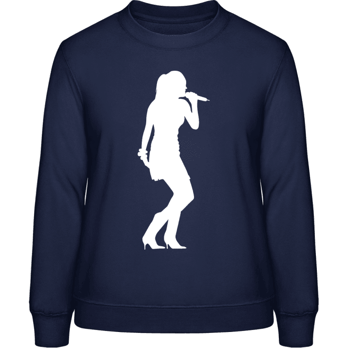Singing Woman Silhouette Sweatshirt för kvinnor contain pic