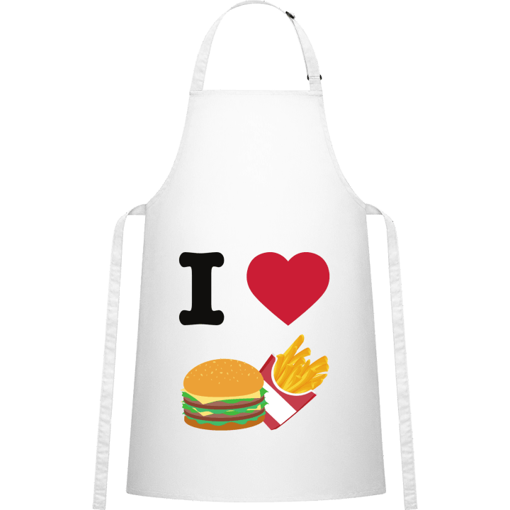 I Love Fast Food Kitchen Apron contain pic