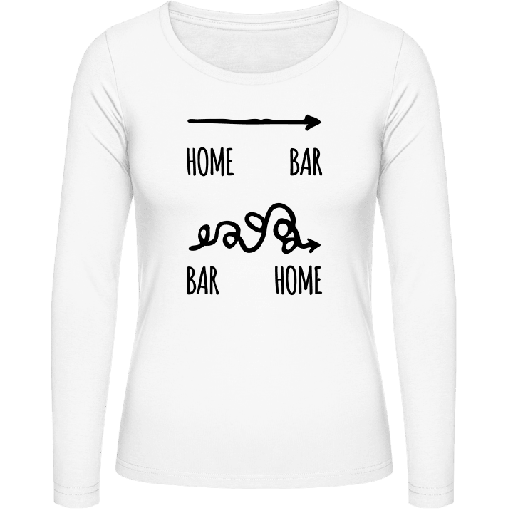Home Bar Bar Home Langermet skjorte for kvinner contain pic
