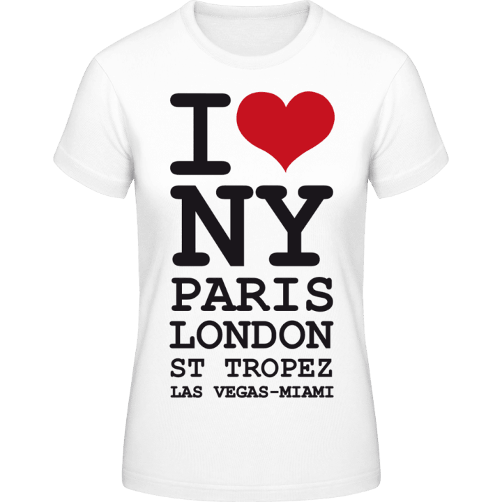 I Love NY Paris London Maglietta donna contain pic