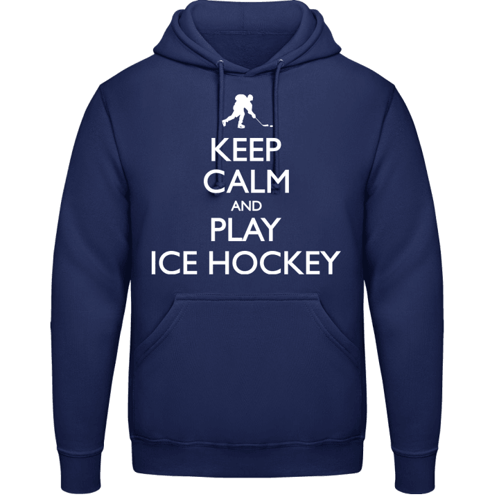 Keep Calm and Play Ice Hockey Felpa con cappuccio contain pic