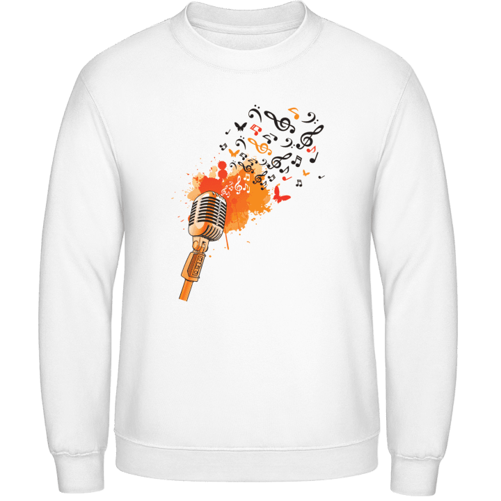 Microphone Stylish With Music Notes Sweatshirt contain pic