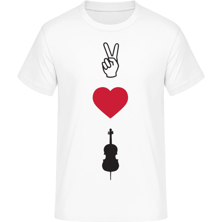 Peace Love Cello T-skjorte contain pic